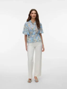 Awrena Mid Rise Wide Leg Fit -farkut