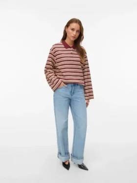 Awrena Mid Rise Wide Leg Fit -farkut