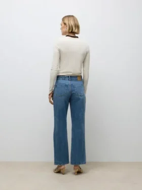 Awrena Mid Rise Wide Leg Fit -farkut