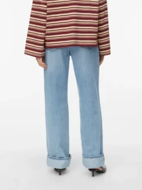 Awrena Mid Rise Wide Leg Fit -farkut