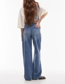 Topshop Mid Rise Loose Fit -farkut