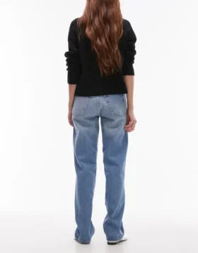 Topshop Mid Rise Straight Fit -farkut