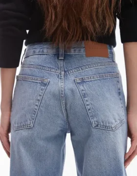 Topshop Mid Rise Straight Fit -farkut