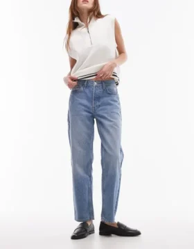 Topshopin keskikorkeat suorat farkut