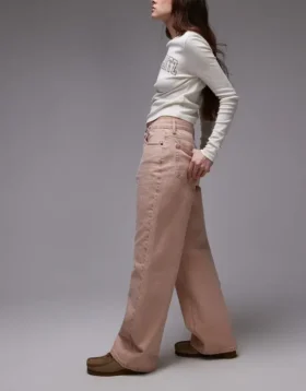 Topshopin keskikorkeat, väljät farkut