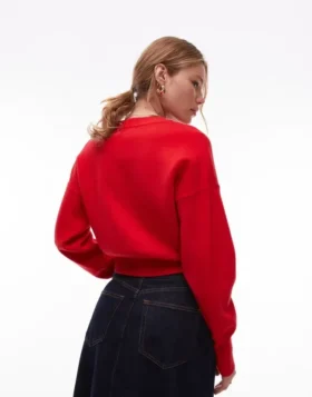 Topshopin neulottu, vartalonmyötäinen, vyötäröinen neuletakki