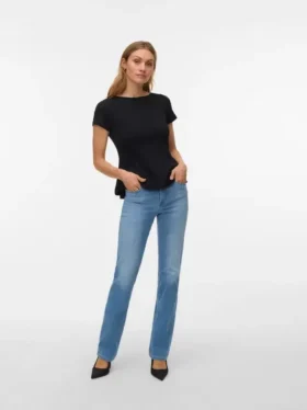 Vmella Mid Rise Straight Fit -farkut