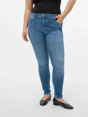 Vmlux Mid Rise Slim Fit -farkut