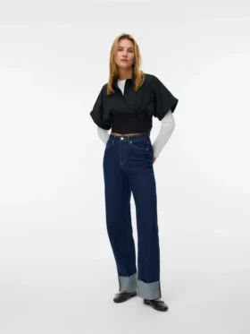 Vmtessa High Rise Wide Fit – lyhennetyt farkut