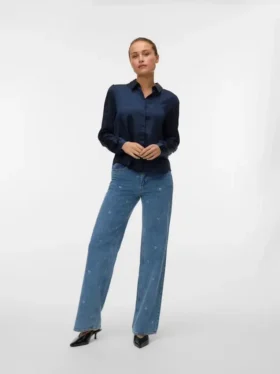 Vmtessa High Rise Wide Leg Fit -farkut
